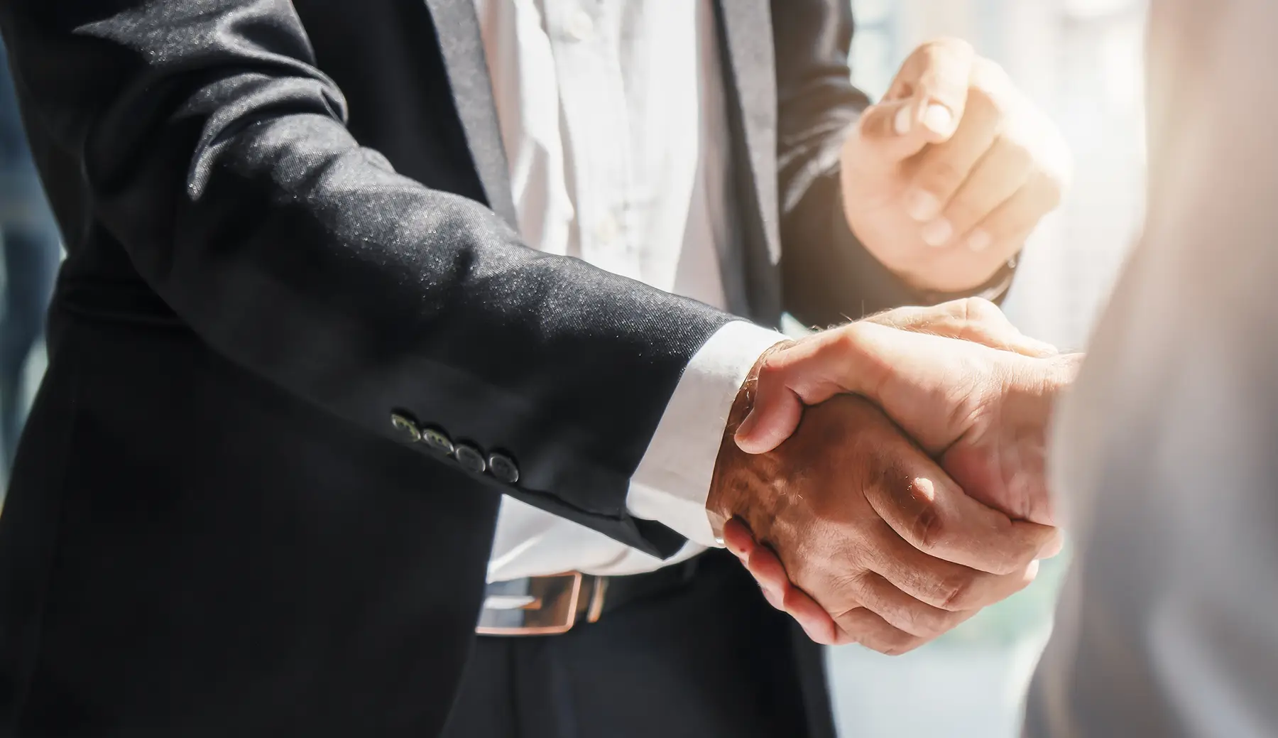 Two men shaking hands